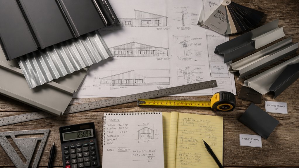 estimating metal siding panels