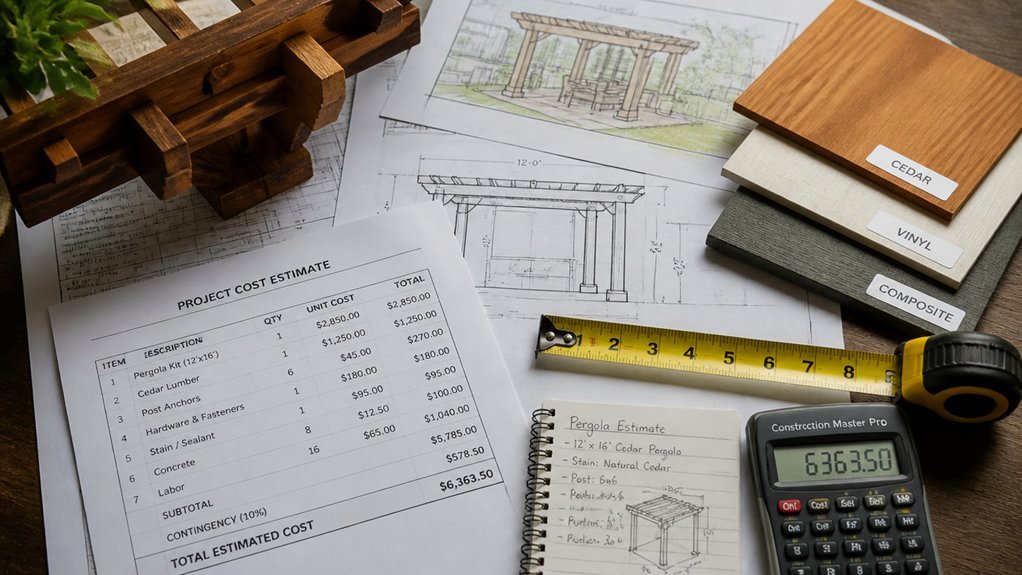 estimating pergola construction expenses