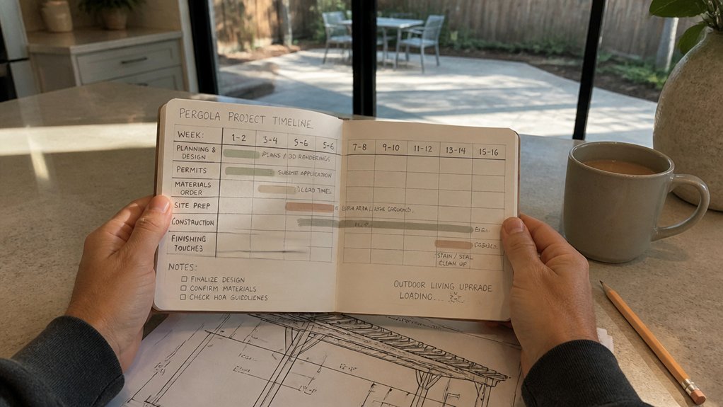 pergola construction timeline overview